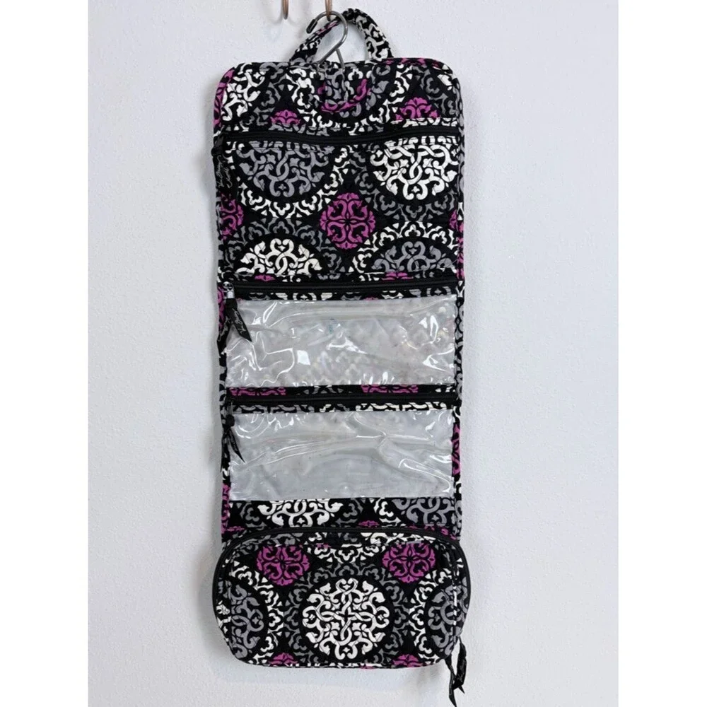 Vera Bradley Travel Hanging Cosmetic Case Scroll Medallion